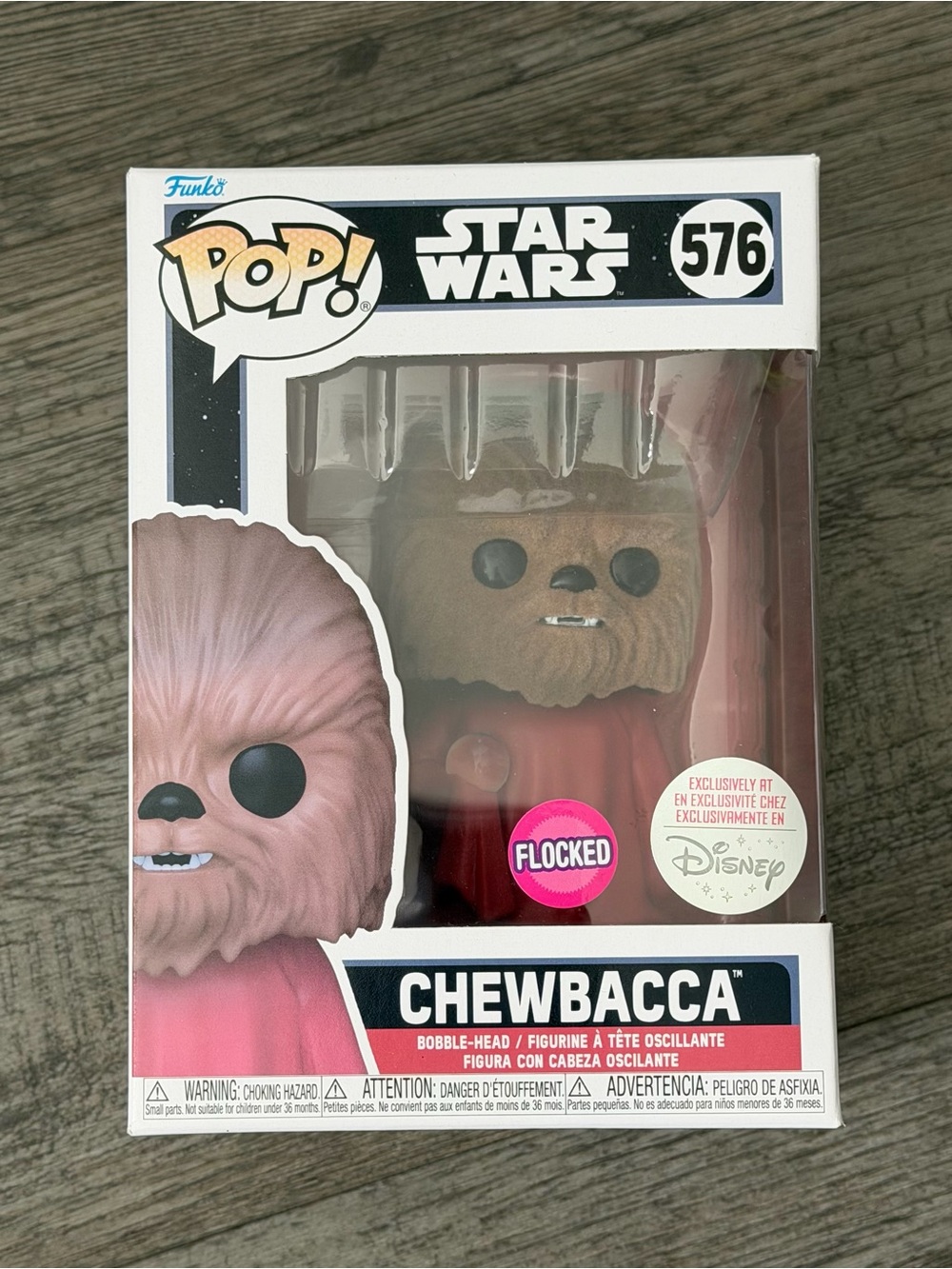 Funko Star Wars Chewbacca #576 Flocked Disney Exclusive Life Day Celebration